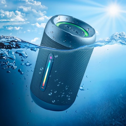 Altavoces NGS Portátiles Bluetooth 5.2 80W TWS resistentes al agua con luces LED y karaoke
