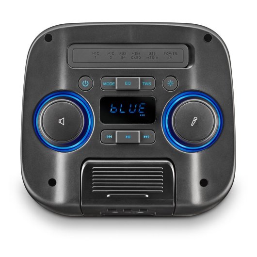 Altavoces NGS Portátiles Bluetooth 5.2 80W TWS resistentes al agua con luces LED y karaoke