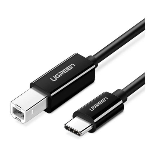 Cable Ugreen US241 USB Tipo C a USB Tipo B 2m Negro, alta velocidad y flexibilidad