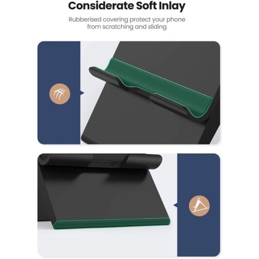 Soporte ajustable Ugreen LP247 ABS y silicona, plegable, para móviles y mini tablets 4.7-7.9?