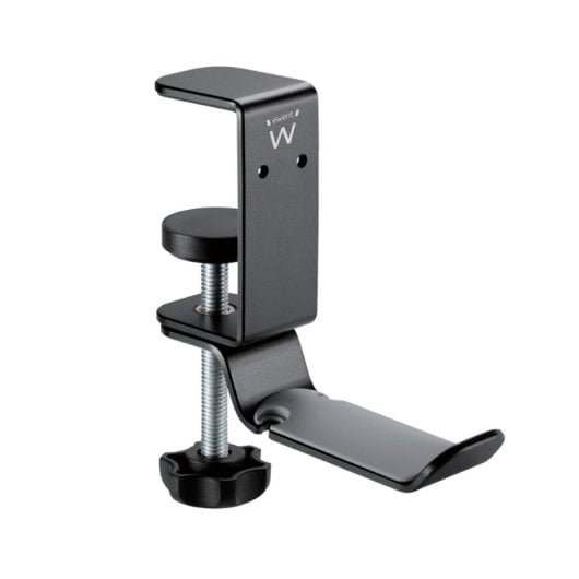 Soporte auriculares Ewent EW1585 ajustable aluminio silicona negro protección antideslizante