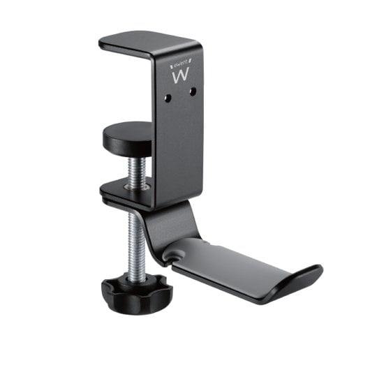 Soporte auriculares Ewent EW1585 ajustable aluminio silicona negro protección antideslizante