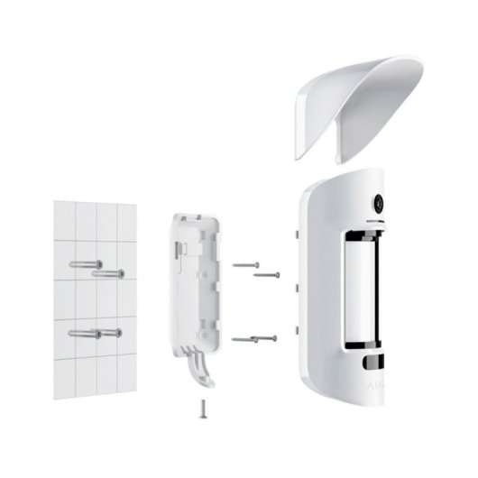 Ajax MotionCam Outdoor Weiß IP55 PIR Dual Sensor Integrierter Kamera-Bewegungsmelder