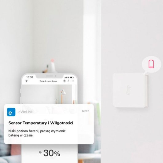 Sensor ZigBee Sonoff SNZB-02 Temperatura y Humedad Notificación Batería Baja eWeLink