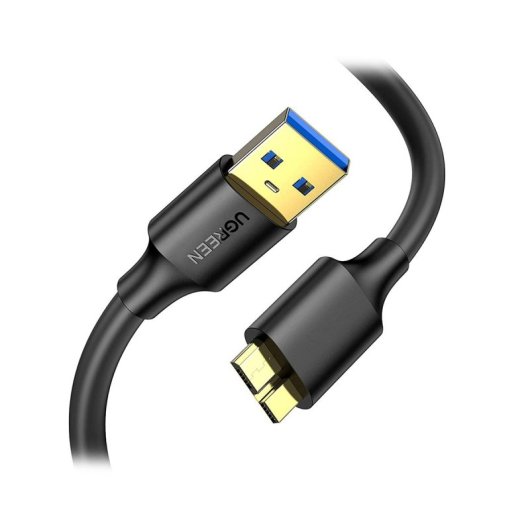 Cable Ugreen 10841 USB A Micro-USB B 1m USB 3.2 Gen 1 5Gbps Negro Alta Resistencia