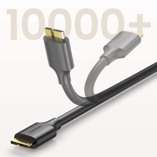 Cable Ugreen 10841 USB A Micro-USB B 1m USB 3.2 Gen 1 5Gbps Negro Alta Resistencia