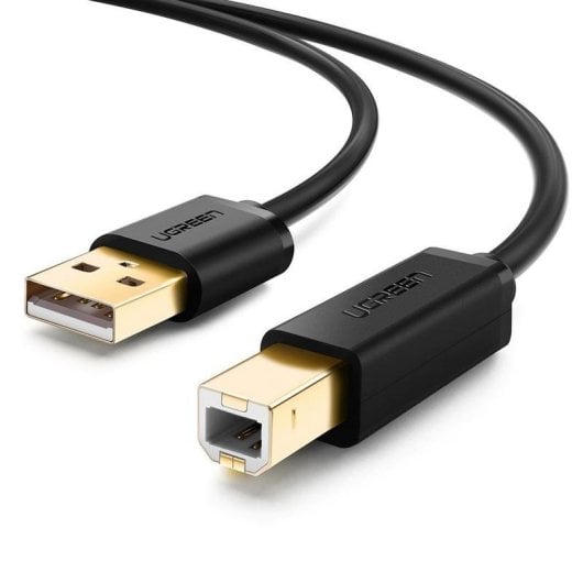 USB-Druckerkabel Gree Ugreen 10351 3m USB 2.0 Goldbeschichtet Schwarz