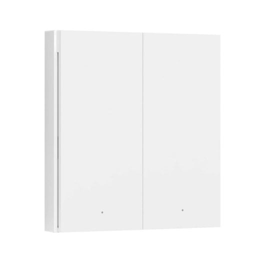 Interruptor inteligente Aqara WRS-R02 Zigbee 3.0 doble canal, control remoto y por Voz Blanco