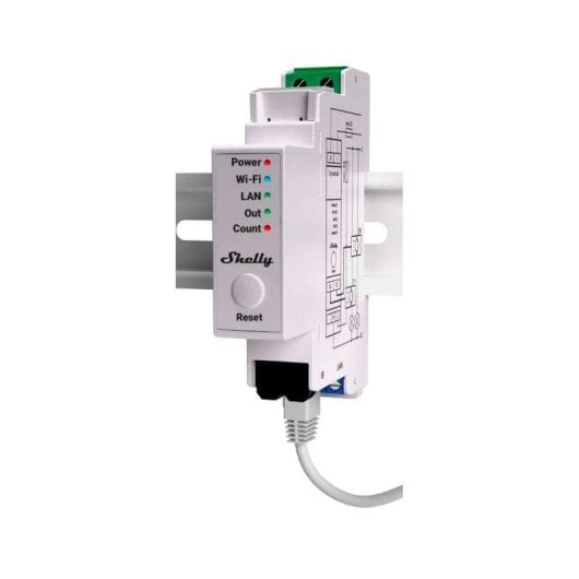 Medidor de energía Shelly Pro EM-50A Wi-Fi 50A 2 Canales DIN Control de Contactor