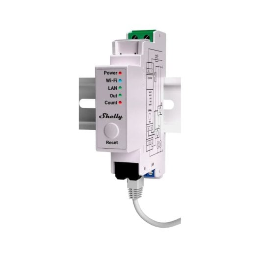 Compteur d'énergie Wi-Fi Shelly Pro EM-50A 50 A 2 canaux DIN Contrôle de contacteur