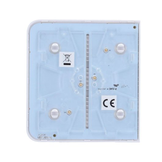 Interrupteur intelligent latéral Ajax, panneau tactile sans fil à LED blanche, 1 bouton