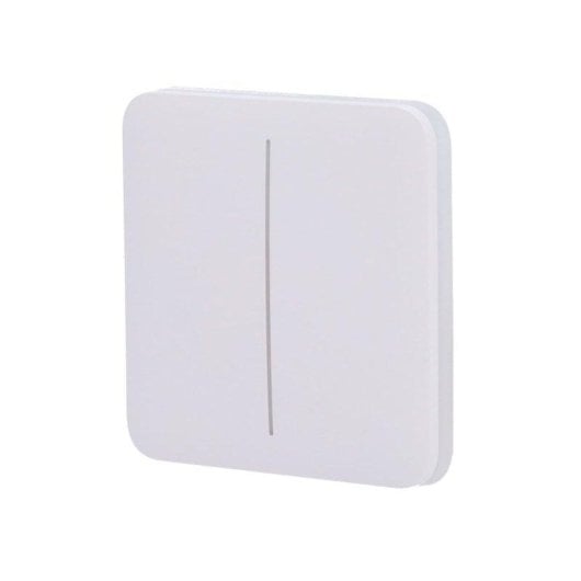 Interrupteur Intelligent Ajax SoloButton 2-gang Câblé Rétroéclairage LED Compatible Ajax