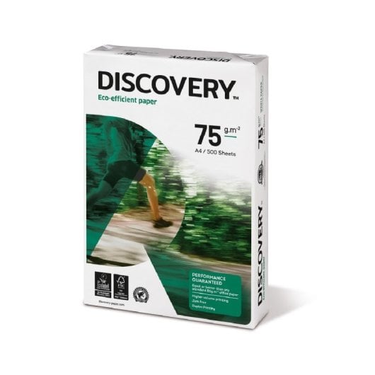Papel A4 Discovery Eco-Efficient 75g 500 hojas alta opacidad textura lisa