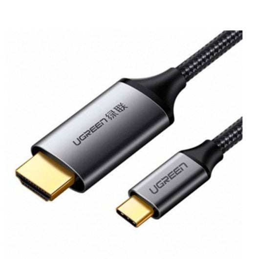 Cable Ugreen MM142 USB-C a HDMI 4K 60Hz 1.5m aluminio trenzado oro