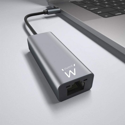 Ewent EW9818 Adaptador USB-C 1000Mbit/s Plug and Play Preto/Cinzento