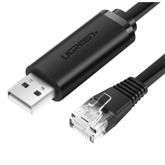 Cable consola Ugreen CM204 USB 2.0 RJ45 1.5m FTDI Plug and Play Antienredos