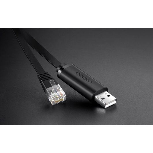 Cable consola Ugreen CM204 USB 2.0 RJ45 1.5m FTDI Plug and Play Antienredos