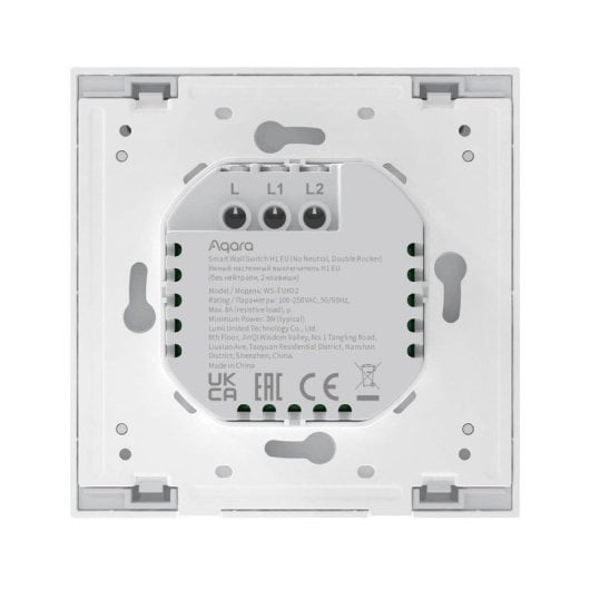 Interruptor inteligente Aqara WS-EUK02 Wireless Switch H1 Zigbee 3.0 Blanco Dual Control remoto