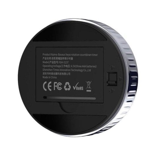 Timer Digitale Baseus Heyo Rotation LCD Magnetico 99 min Nero Regolazione Rotativa Interno