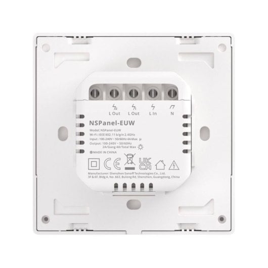 Schermo intelligente Sonoff NSPanel Wifi LED bianco Touch 2 canali compatibile con Alexa
