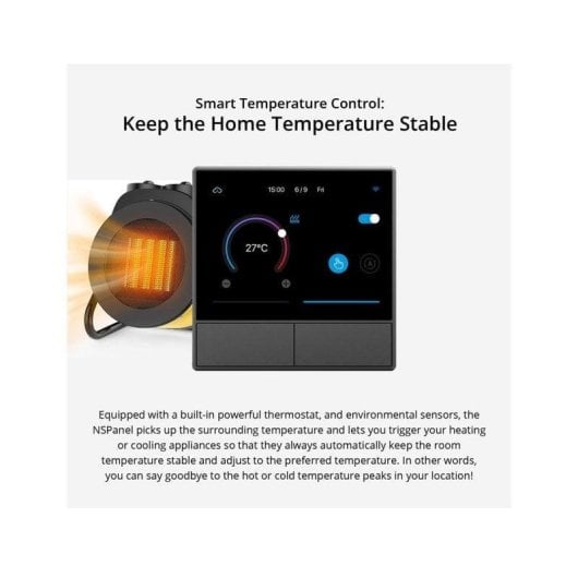 Interrupteur Intelligent Sonoff NSPanel WiFi 2 canaux compatible Alexa