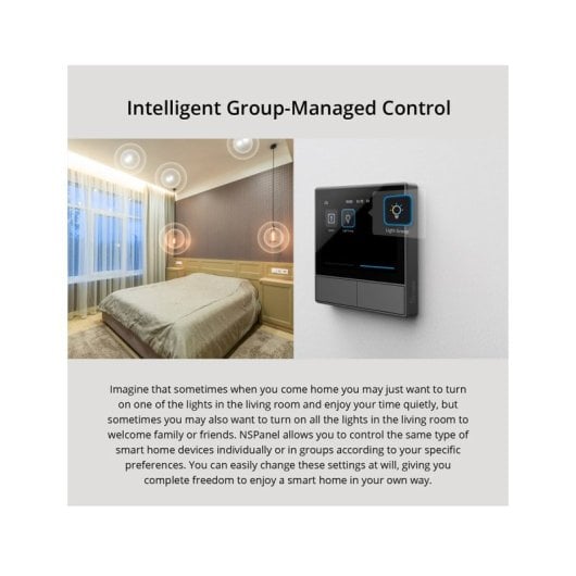 Schermo intelligente Sonoff NSPanel Wifi LED bianco Touch 2 canali compatibile con Alexa