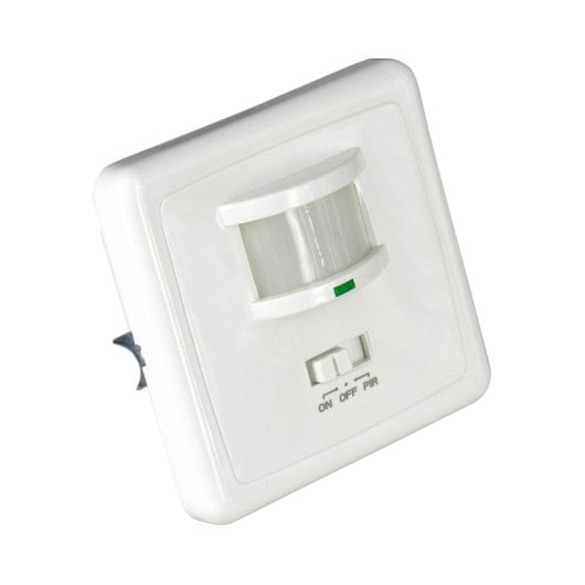 Interruptor sensor movimiento 7hSevenOn Elec empotrable PIR 1200W IP20 Blanco ABS