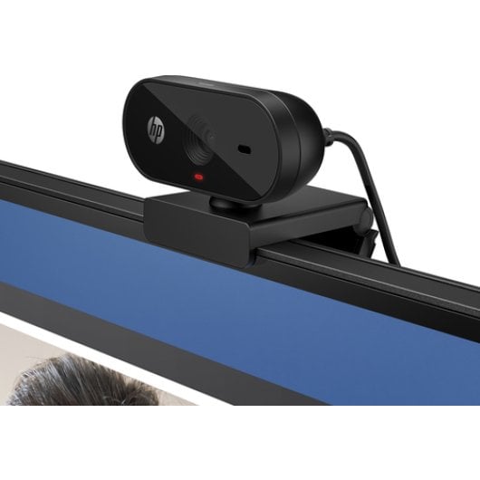 Webcam HP FHD 325 5MP, 1080p, USB, Full HD, Clip soporte, Corrección automática, Negra