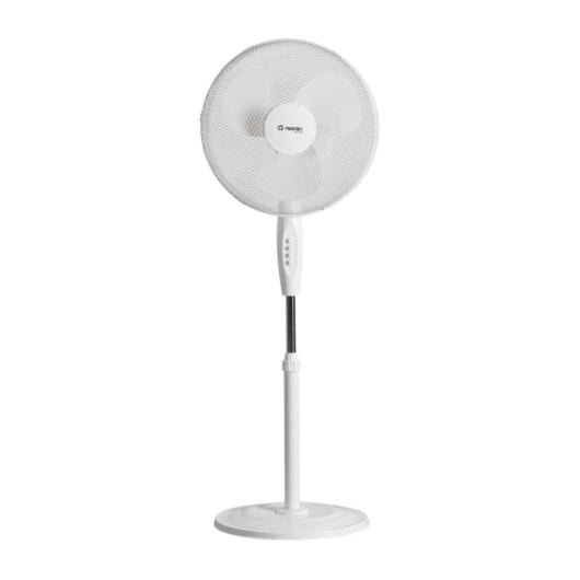 Ventilador de pedestal oscilante Thinia Home White Comfort com motor de cobre de 40 W e 3 velocidades