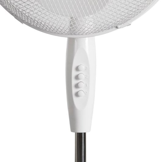 Ventilador de pedestal oscilante Thinia Home White Comfort com motor de cobre de 40 W e 3 velocidades