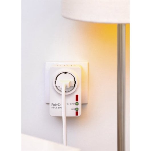 AVM FRITZ!DECT 200 Programador Elétrico com Medição de Consumo Compatível com FRITZ!Box Controlo Remoto