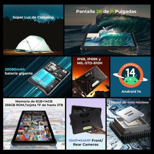 Tablette HOTWAV R9 Pro 11 pouces 6 Go/256 Go Wi-Fi/4G Double SIM Noir