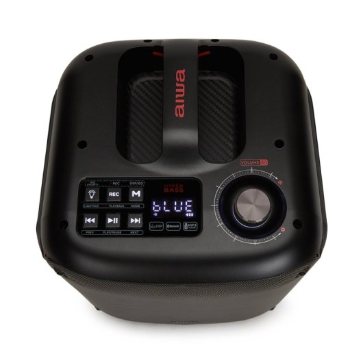 Alto-falante de karaokê LED Aiwa Kbtus-250 com microfone