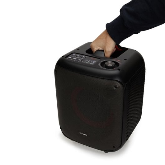 Alto-falante de karaokê LED Aiwa Kbtus-250 com microfone