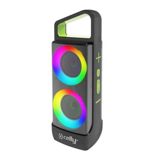 Altavoces Celly Bluetooth Inalámbricos 10W con TWS, USB-C y Luces RGB
