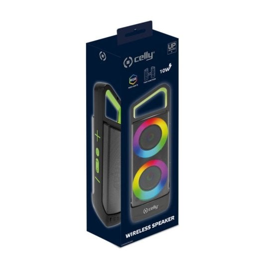 Altavoces Celly Bluetooth Inalámbricos 10W con TWS, USB-C y Luces RGB