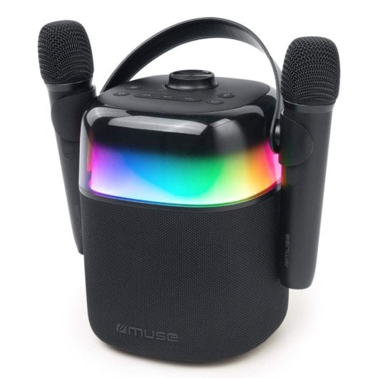 Altavoces Muse M-530 KA Portátiles Bluetooth 30W resistentes al agua con micrófono inalámbrico y modos de iluminación
