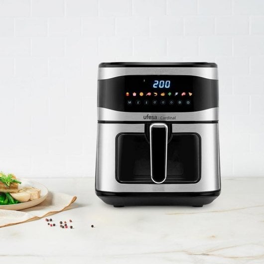 Freidora de aire Ufesa Cardinal 6.5L 1700W con 8 programas digitales tecnología 360º