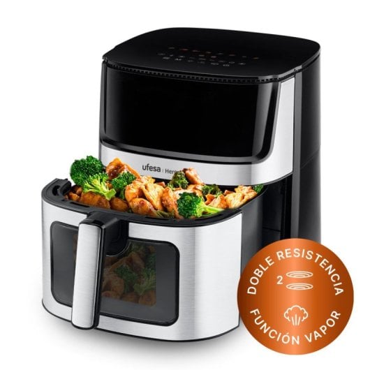 Freidora de aire Ufesa HERON MAX 8L 1500W Pantalla táctil AirFry avanzada