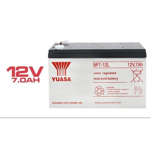 Batería Phasak 12V 7Ah Plomo-Ácido Sellada Compatible SAI/UPS