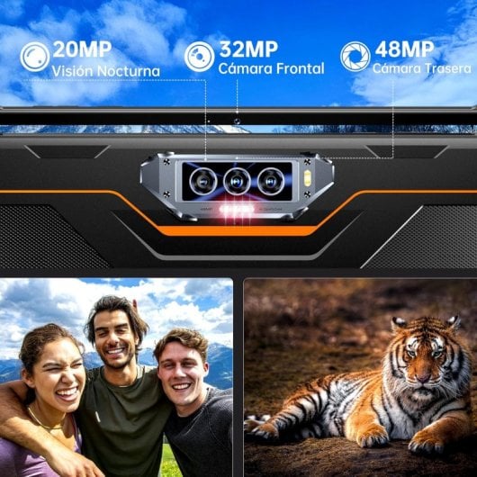 Tablet Oukitel RT8 11" 6GB/256GB 4G Dual SIM Ultra Resistente Batería 20000mAh Negra/Naranja