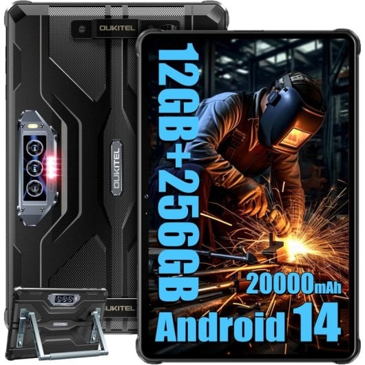 Tablet Oukitel RT8 11" 6GB/256GB 4G Dual SIM Ultra Resistente Batería 20000mAh Negra