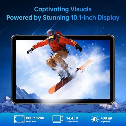Tablette OUKITEL RT9 10,1" 6 Go/256 Go 4G Double SIM Robuste WiFi Noir
