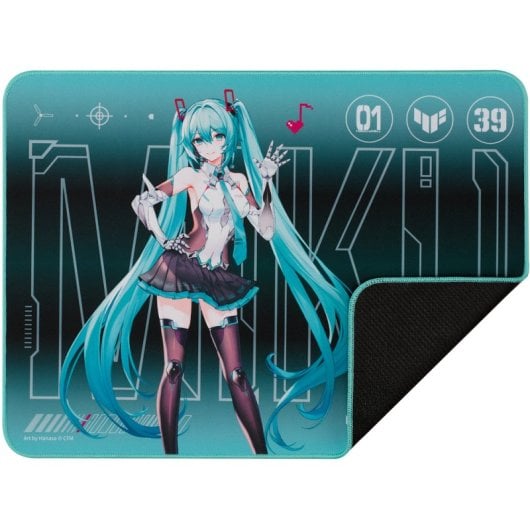 Alfombrilla ASUS TUF Gaming P1 Hatsune Miku Edition base antideslizante resistente al agua 360x260mm