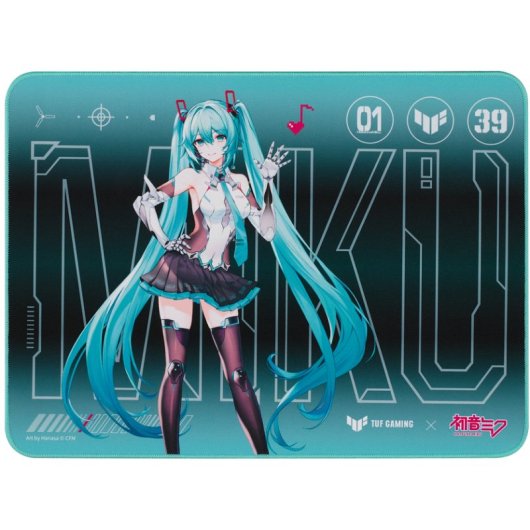 Alfombrilla ASUS TUF Gaming P1 Hatsune Miku Edition base antideslizante resistente al agua 360x260mm