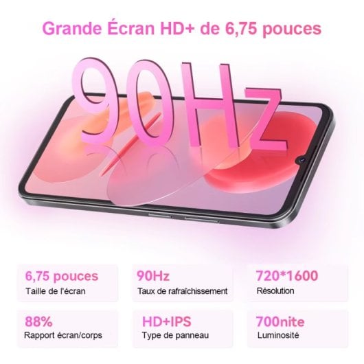 Cubot A30 6GB/128GB Octa Core 90Hz 5100mAh Fotocamera 48MP Doppia SIM NFC Android 14 Nero