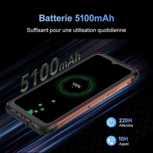 Cubot KingKong Ace 2 4G 6GB 128GB 6.56" Nero Arancione