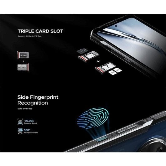 Doogee V40 Pro 5G 16GB 512GB 6.78" Azul triple cámara