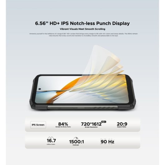 DOOGEE Fire 6 6GB/256GB Batería 10400mAh Cámara Triple Térmica 4G NFC Android 14 Resistente Azul