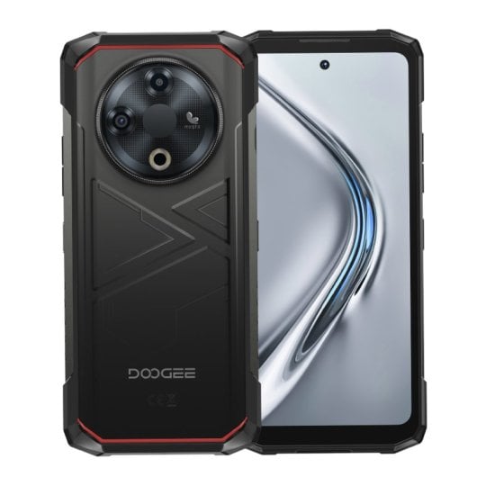 DOOGEE Fire 6 6 GB/256 GB Batteria da 10400 mAh Tripla fotocamera termica 4G NFC Android 14 Robusto Nero